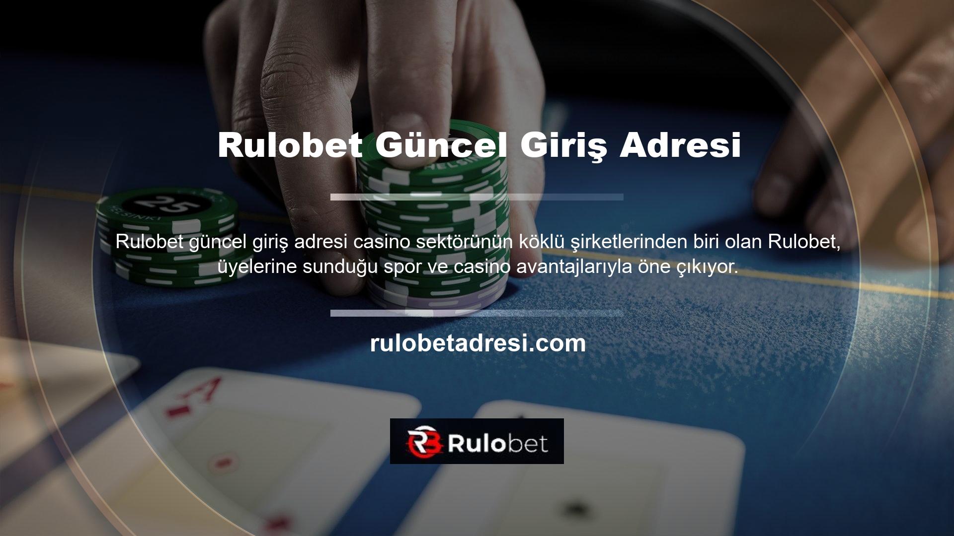 Rulobet, mevcut oturum açma adresinizi olabildiğince kullanışlı hale getirmek için çok çaba harcıyor ve en iyi performans gösteren web sitelerinden biri