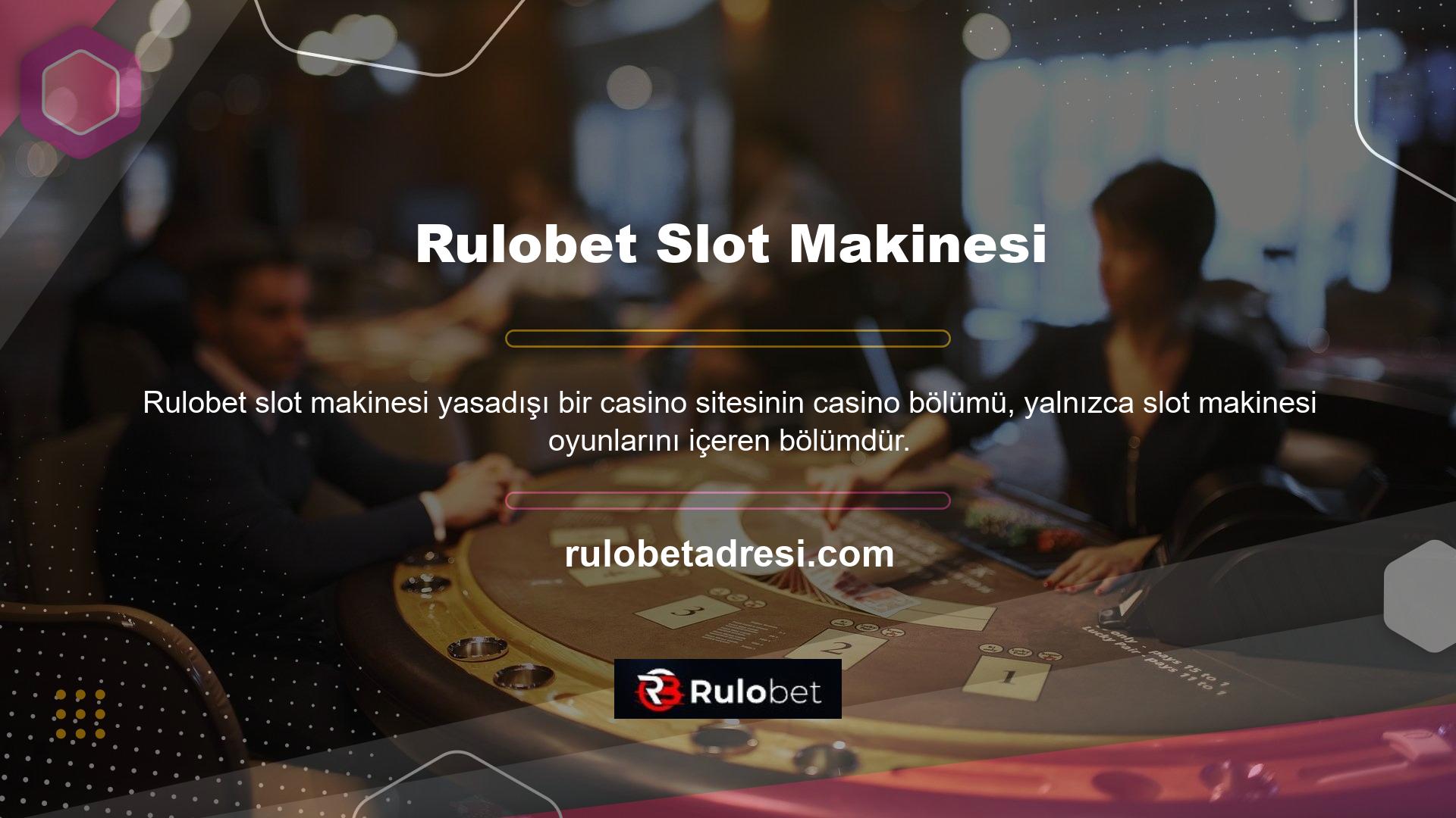 Rulobet, casino alanında bazı masa oyunlarını oynamak için ağ altyapısını kullanıyor